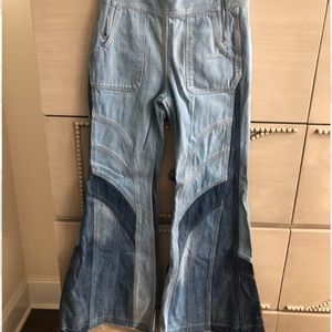 Free people wide leg jeans size 26